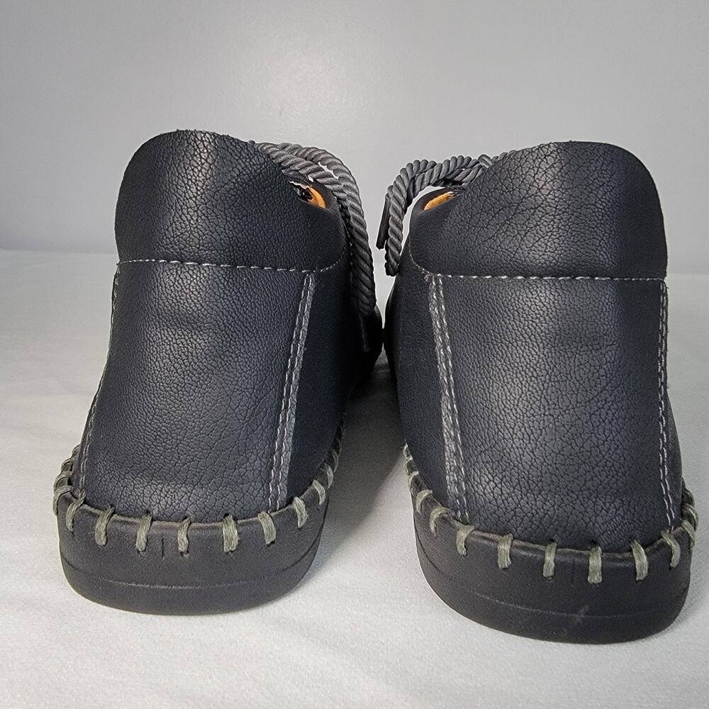 Mens Ankle Loafers EU Sz 46 Black Casual Driving Walking Leisure Cabincore - Picture 8 of 11